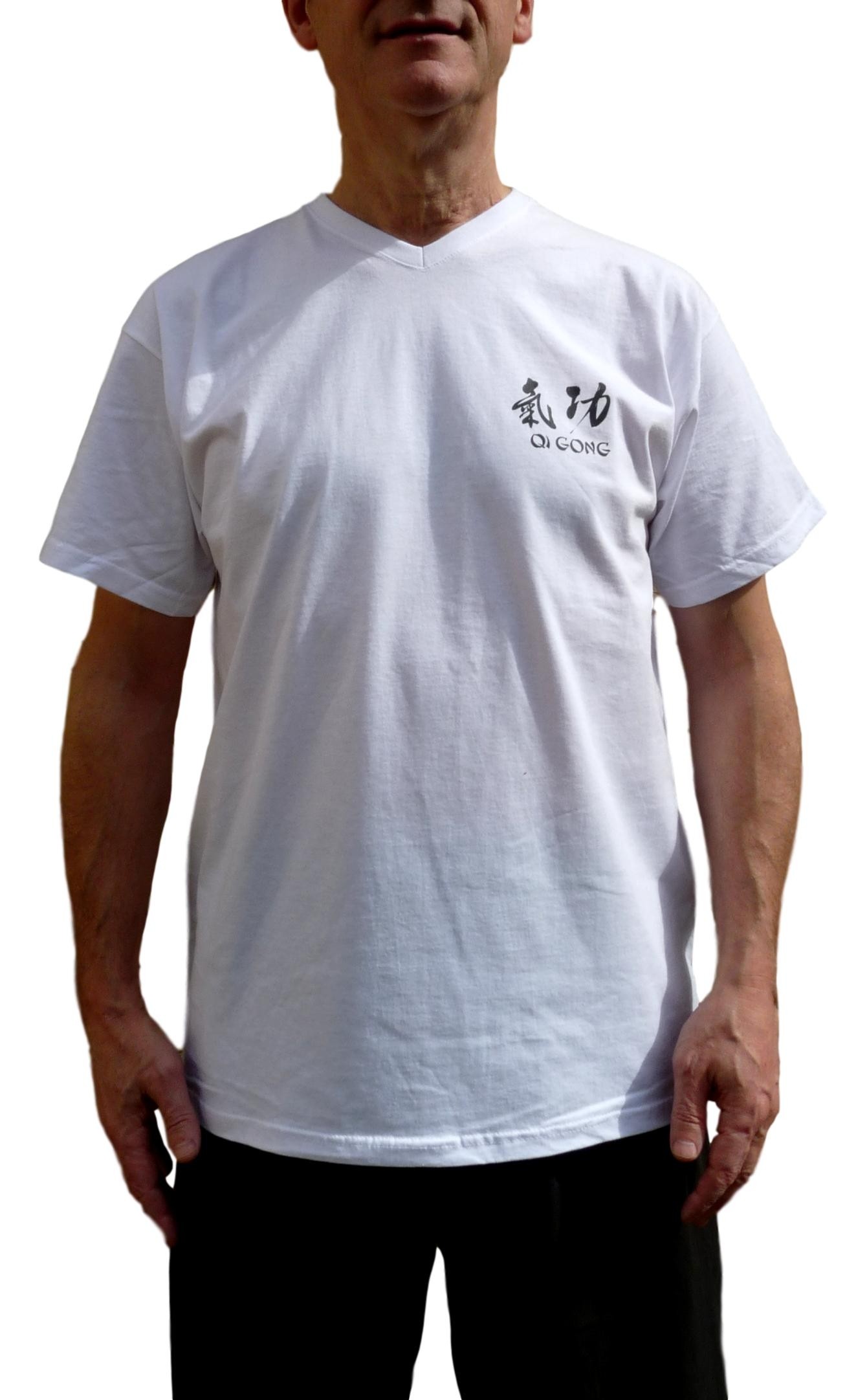 Tee-shirt Qi gong blanc 100% coton