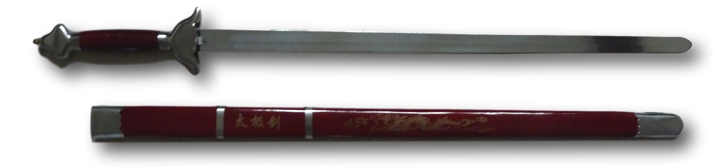 Épée taichi en métal semi rigide et son fourreau