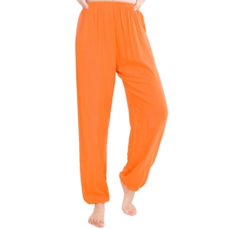 Pantalon en Coton orange safran