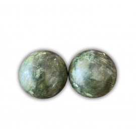 Boules de santé chinoises en jade vert diamètre 5 centimètres