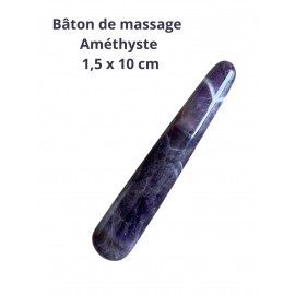 Bâton de massage améthyste 1,5 x 10 cm