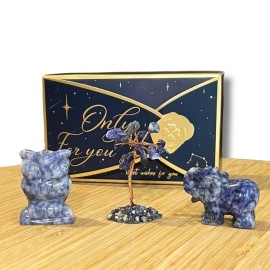 Set cadeau lithothérapie lapis lazuli