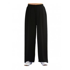 Pantalon en coton et lin noir