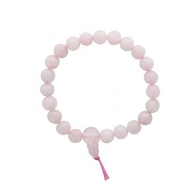 Bracelet mala tibétain - Quartz rose