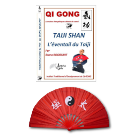 Set DVD d'étude de l'éventail du taiji" + un éventail yin yang